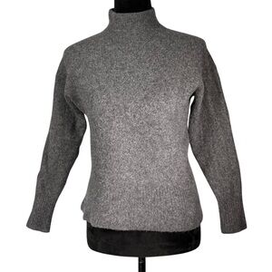 Everlane Gray Wool Sweater Womens Turtleneck Quiet Luxury Minimalist Thick